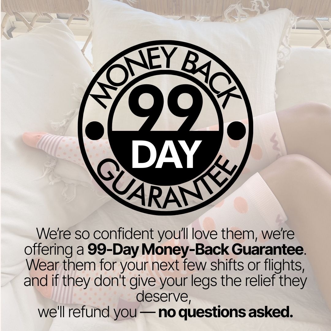 Grey Bamboo  Crew Compression Socks