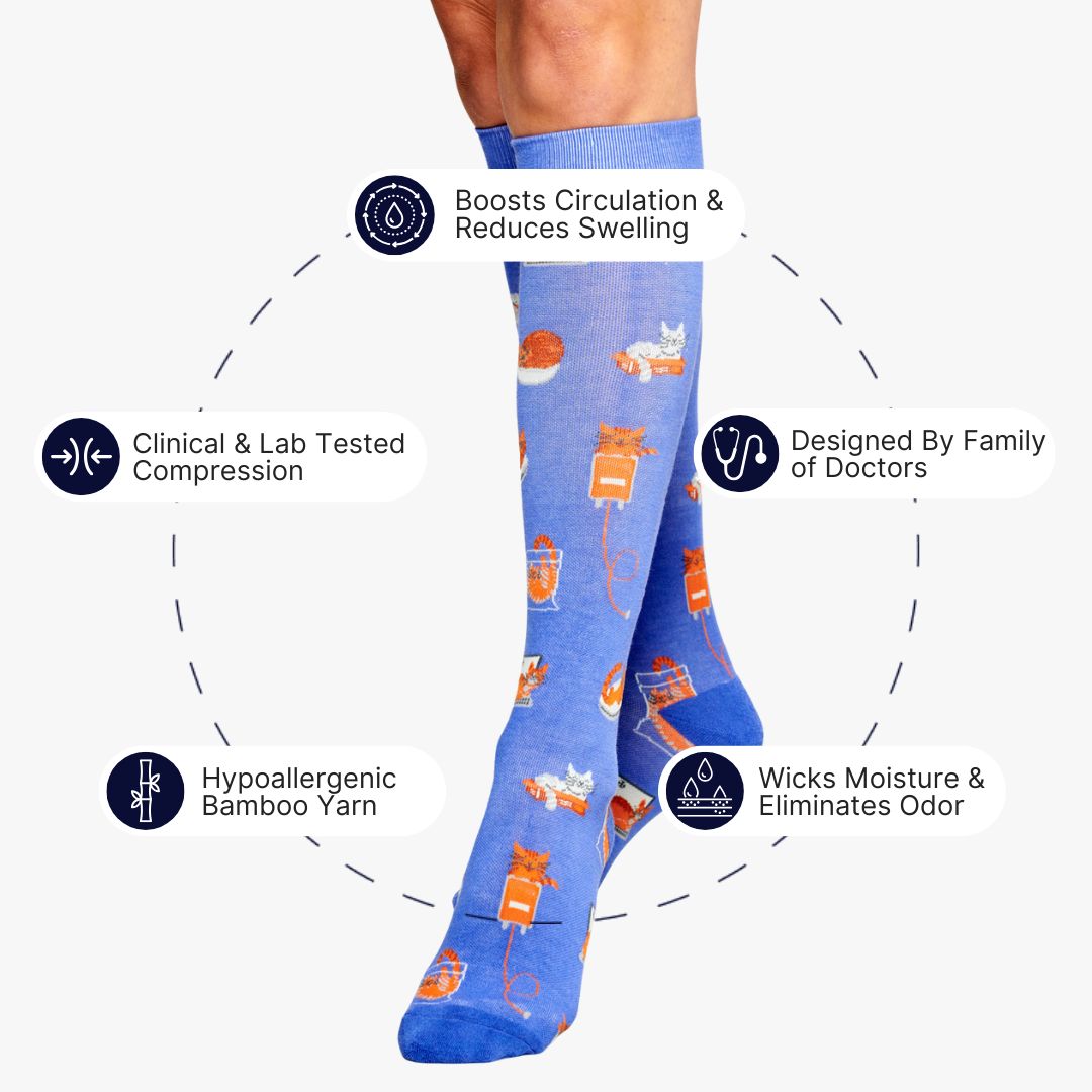 If I Fit I Sit Bamboo Compression Socks