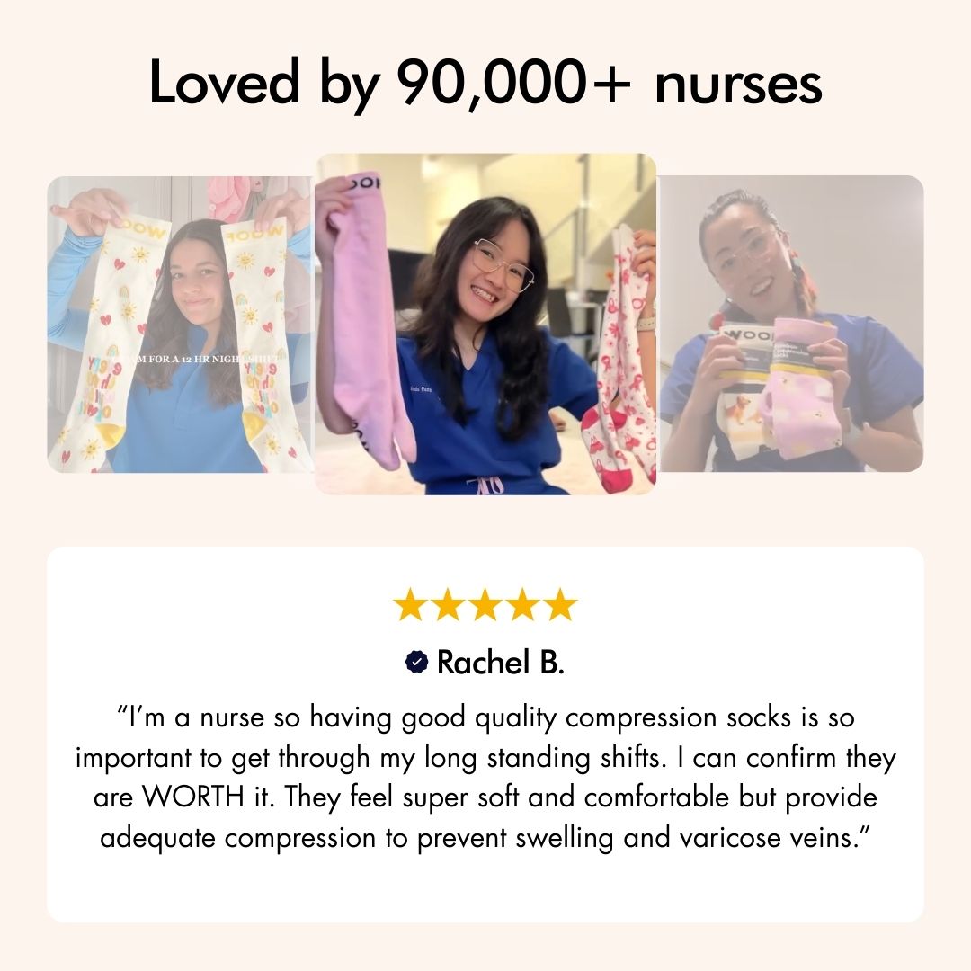 Black Bamboo Crew Compression Socks